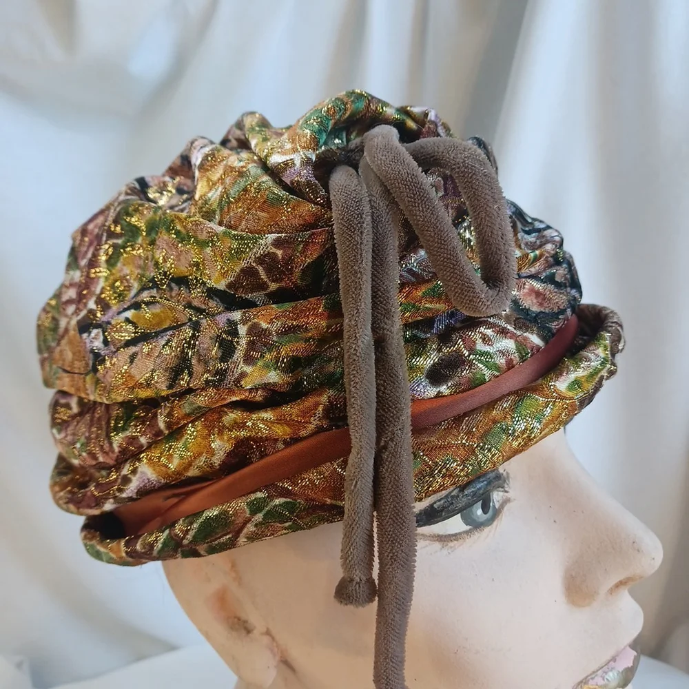 Gene Doris New York Gold Embroidered Hat Vintage
